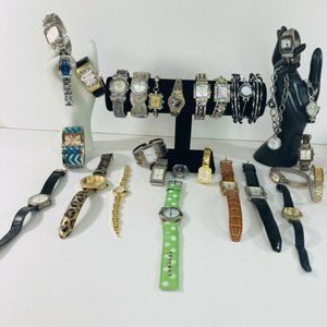 Lot of 28 Vintage to Modern Ladies Watches Untested Need Battery Repair Parts